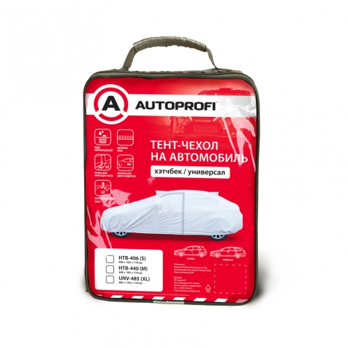 Тент Autoprofi Модель HTB-440 (M)  Размер "M": ДхШхВ 4400х1650х1190