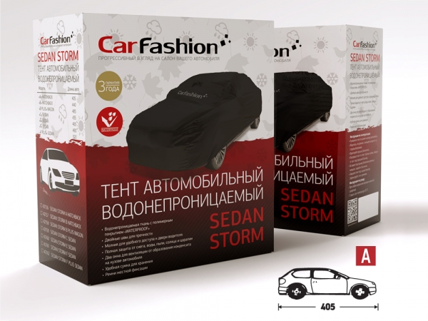 Тент CarFashion «SEDAN STORM A», (Хетчбек, черный)   Длина укрываемого авто 405 см.