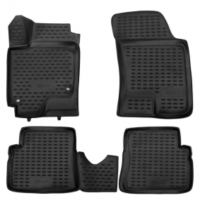Коврики 3D в салон HYUNDAI Getz 2002-> 4 шт. (ПУ, повышенная износостойкость)