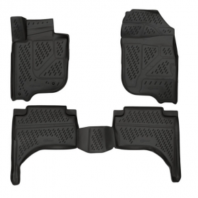 Коврики 3D в салон MITSUBISHI L200, 2015->, 4 шт. (ПУ, повышенная износостойкость)