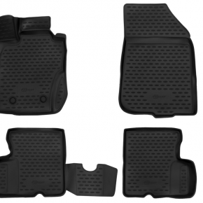 Коврики 3D в салон RENAULT Duster 4WD, 2011-2015, 4 шт. (ПУ, повышенная износостойкость)