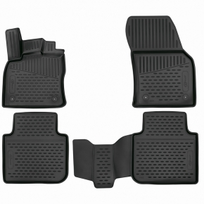 Коврики 3D в салон подходят для VW Polo 2010-2020, сед. 4 шт. (ПУ, повышенная износостойкость)
