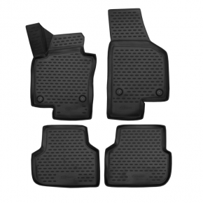 Коврики 3D в салон VW Jetta, 2011-2015, 2015-> 4 шт. (ПУ, повышенная износостойкость)