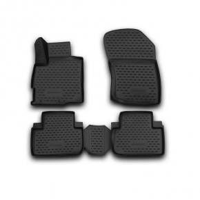 Коврики Mitsubishi Outlander III 2012-> 2WD, 3D (полиуретан) черный Element