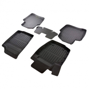 SRTK Коврики рез. в салон 3D PREMIUM для Skoda Rapid (2012-) (низкий борт)