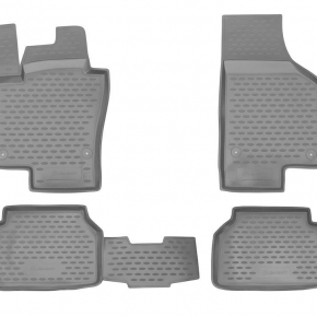 Коврики в салон VW Tiguan 10/2007-2016, 4 шт. (полиуретан, серые)