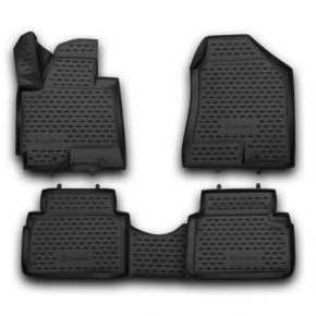 Коврики Hyundai ix35 2010-2015 г. - 3D (полиуретан) черный Element