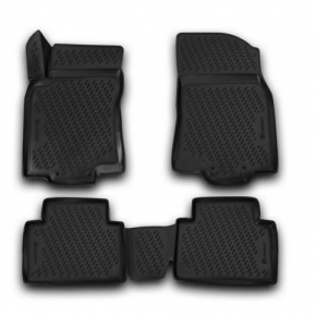 Коврики Nissan X-Trail (T32) 2013-> 3D (полиуретан) черный Element