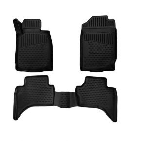 Коврики 3D в салон MITSUBISHI L200/Triton manual & automatic, 2016->, Double cab.,  правый руль, 3 шт. (полиуретан)