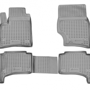 Коврики в салон VW Touareg I 10/2002-2010, 4 шт. (полиуретан, серые)
