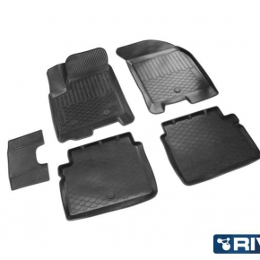 Коврики салона, RIVAL, для Chevrolet Aveo I седан, хэтчбек 2004-2011/Ravon Nexia R3 седан 2015-