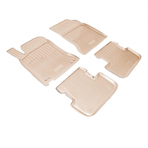 Коврики салона Mercedes-Benz A (W176) 3D (2012)\ Mercedes-Benz CLA (C117) 3D (2013)\ Mercedes-Benz GLA (X156) 3D (2014) бежевый