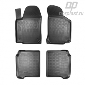 Коврики в салон полиуретан NORPLAST SKODA Octavia 00- черный комплект NPL-Po-81-40