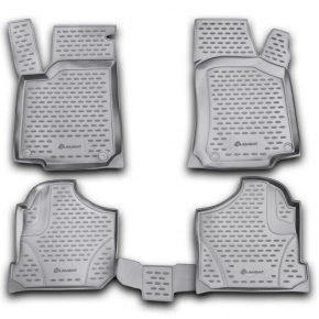 Коврики в салон VW Golf IV 1998-2004, 4 шт. (полиуретан, серые)