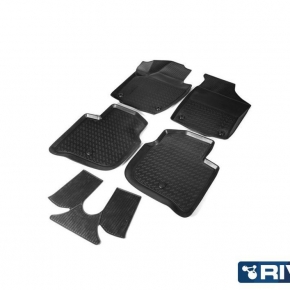 Коврики салона, RIVAL, для Skoda Rapid 2013-2020 2020- / Volkswagen Polo VI 2020-