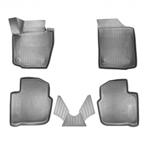 Коврики в салон полиуретан NORPLAST SKODA Rapid 2014- /3D черный комплект NPA11-C81-651