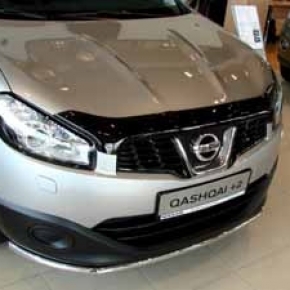 Дефлектор капота темный NISSAN QASHQAI 2010-2013/QASHQAI+2 2010-2014