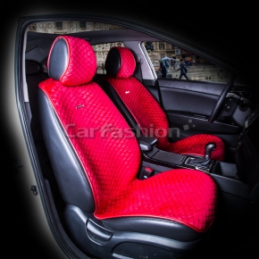 Накидки передние «CITY» красные CarFashion 21458
