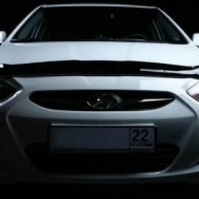 Дефлектор капота темный HYUNDAI SOLARIS 2010-2014, NLD.SHYSOL1012