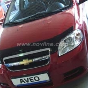 Дефлектор капота темный CHEVROLET AVEO Hb 2008-2011, RAVON  R3, 15-., темный, NLD.SCHAVEH0812