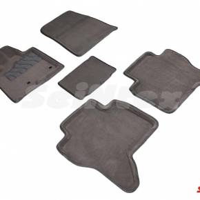 Комплект ковриков 3D MITSUBISHI PAJERO IV серые