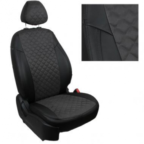 Citroen С-4 Hb 5-ти дв. с 04-11г. Черный + Темно-серый Алькантара ромб