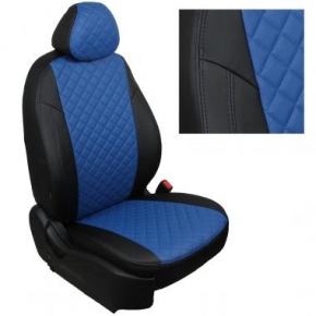 Volkswagen Golf Plus с 04-14г. / Tiguan I с 07-16г. (без столиков). Черный + Синий Ромб