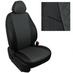 Renault Logan II 40/60 / Sandero II (без подушек безопасности) c 14г. Черный + Темно-серый Ромб