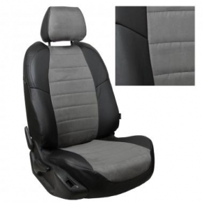 Volkswagen Jetta V Sd c 05-11г. / Golf V и VI с 03-12г. Черный + Серый Алькантара