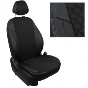 Volkswagen Jetta V Sd c 05-11г. / Golf V и VI с 03-12г. Черный + Черный Алькантара ромб