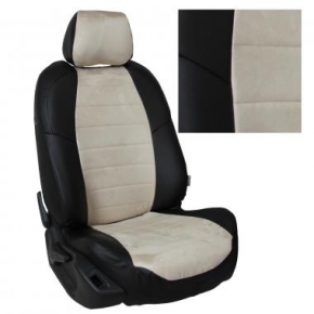 Volkswagen Jetta V Sd c 05-11г. / Golf V и VI с 03-12г. Черный + Бежевый Алькантара
