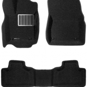 Коврики салона текстильные 3D Lux Euromat (чёрные) Jeep Grand Cherokee (2010-) 