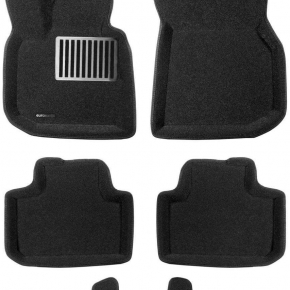 Коврики салона текстильные 3D Lux Euromat (чёрные) BMW X3 (G01) / X4 (G02)