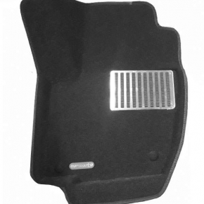  Коврики салона текстильные 3D Lux Euromat (чёрные) SKODA Rapid (2013-)