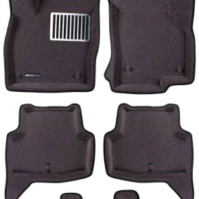 Коврики салона текстильные 3D Lux Euromat (серые)  SKODA Oct A7 (13-)/VW Golf 7 (13-) AUDI A3 (14-) 