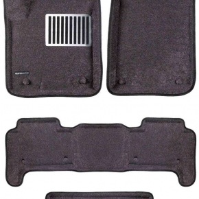 Коврики салона текстильные 3D Lux Euromat (серые) INFINITI QX 56/80 /NISSAN Patrol (2010-) (3 ряд)