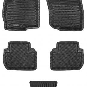 Коврики в салон Euromat 3d EVA для автомобиля (чёрные) MITSUBISHI Outlander  XL/3 (2006-2015-) /CITROEN C-Crosser  / Peug. 4007 C6