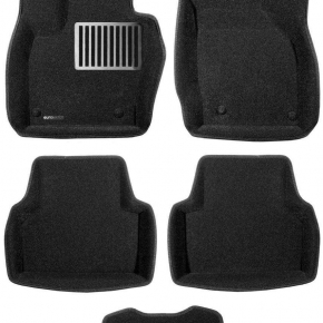 Коврики салона текстильные 3D Lux Euromat (чёрные) AUDI Q3 (2012-) (EM3D) C3