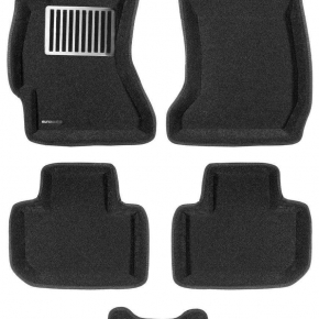Коврики салона текстильные 3D Lux Euromat (чёрные) SUBARU Forester (2012-2018)SUBARU Forester (2012-2018) 
