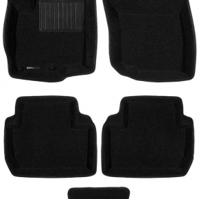 Коврики салона текстильные 3D Business Euromat (чёрные) MITSUBISHI Outlander XL/3 (2006-) /Citr. C-Crosser /Peug. 4007 (EMC3D) C3