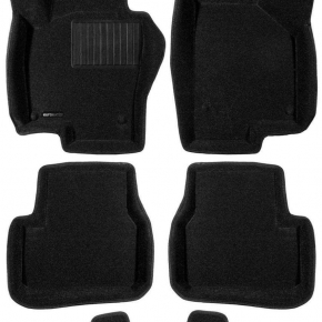 Коврики салона текстильные 3D Business Euromat (чёрные) VOLKSWAGEN Passat B6/B7/CC 