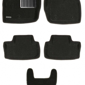 Коврики салона текстильные 3D Lux Euromat (чёрные) LAND ROVER Freelander (2006-2014) 