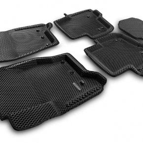 Коврики в салон Euromat 3d EVA для автомобиля (чёрные) LAND ROVER Discovery 3 (2005-2009) 