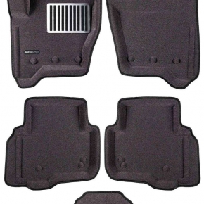 Коврики салона текстильные 3D Lux Euromat (серые)  LAND ROVER Discovery 3 (2005-2009) 