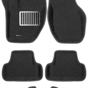Коврики салона текстильные 3D Lux Euromat (чёрные)  VOLVO V 40 (2012-) 