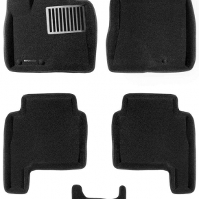 Коврики салона текстильные 3D Lux Euromat (чёрные)  HYUNDAI Santa Fe (2010-2013) 