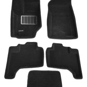 Коврики салона текстильные 3D Lux Euromat (чёрные)  JEEP Grand Cherokee (2006-2010)
