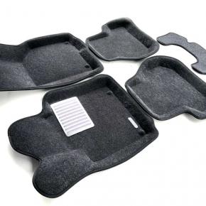 Коврики салона текстильные 3D Lux Euromat (серые) SKODA Octavia A5 /VW Golf 5/6/Plus/Jetta 