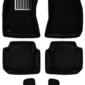 Коврики салона текстильные 3D Lux Euromat (чёрные)  SUBARU Forester (2008-2012) 