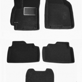  Коврики салона текстильные 3D Lux Euromat (чёрные)  RAVON Gentra (2015-2022) / CHEVROLET Lacetti (2004-2014) 